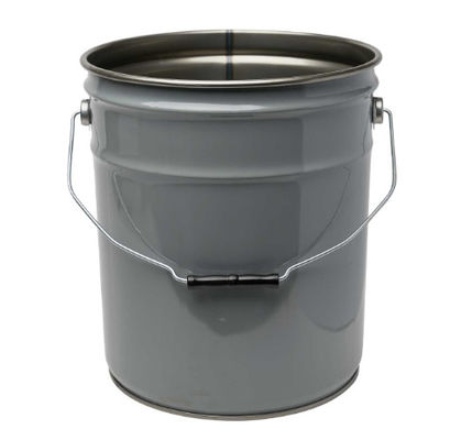 Grijs staal 26 24 Ga open hoofd 5 gallon verf emmer met krullend deksel