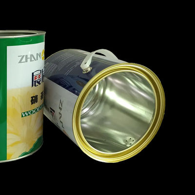 1 gallon ronde olieverf ijzeren blikblikken met plastic hoophandgreep