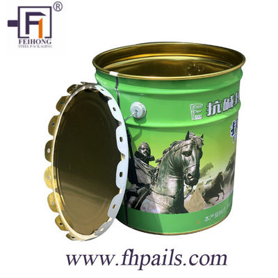 UN-categorie 5 gallon metalen vet emmer met krullend deksel