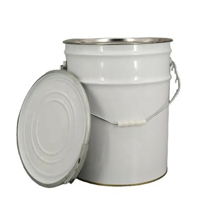 5 gallon verf emmer wit metaal met hefboom slot ring deksel