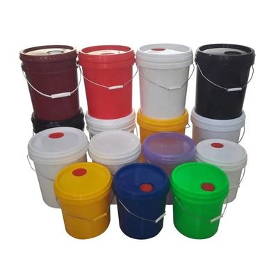 5 liter plastic emmer met plastic stop voor olie smeermiddel