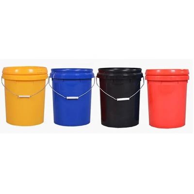 5 liter plastic emmer met plastic stop voor olie smeermiddel