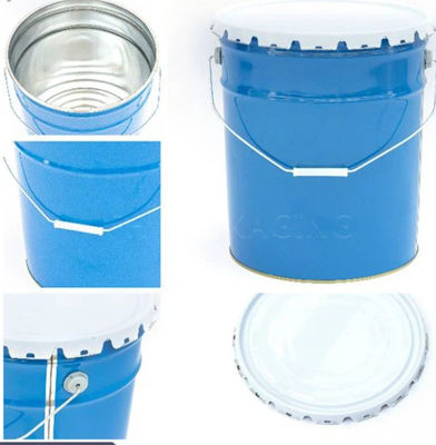 5 gallon staal vaste oplosmiddel emmer met krullende rand deksel