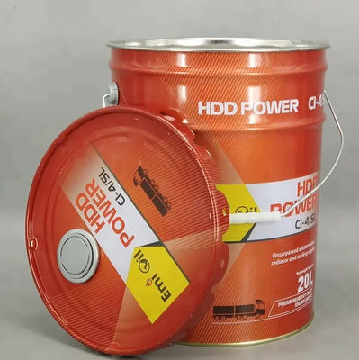 20 liter metalen emmer en deksel open hoofd met flexibele spuitjes bloembedekkingen