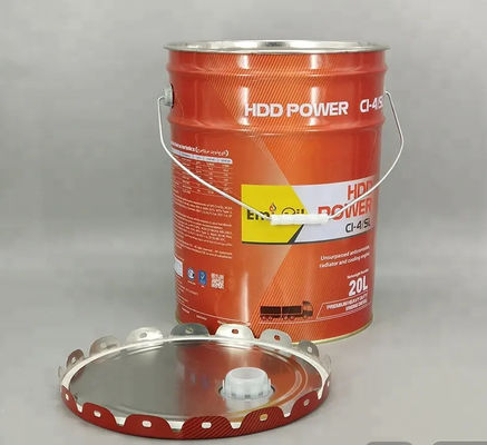 20 liter metalen emmer en deksel open hoofd met flexibele spuitjes bloembedekkingen