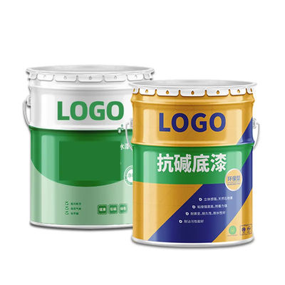 Metalen 10 liter verf emmer 3 gallon met binnen lakcoating en hoop deksel