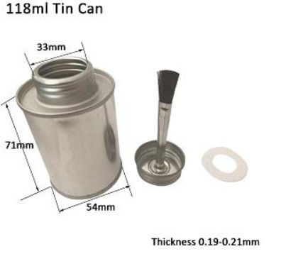 Metalen tincontainers met schroefdeksel voor chemische kleefstoffen