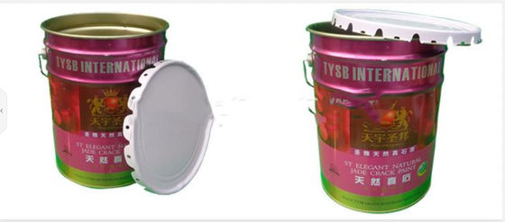 Metalen inkt emmer van 20 liter met diep krullend deksel 0,32 - 0,42 mm