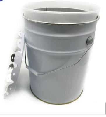 Kegelvormige 5 gallon open kop stalen emmer met PE-drumliners 0,32 - 0,42 mm