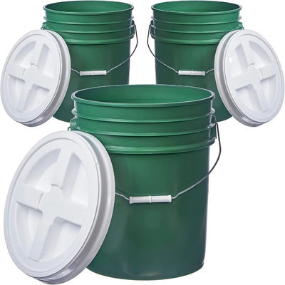 Voedingsmiddelenklasse 5 liter plastic emmercontainers met gamma-zegel deksel