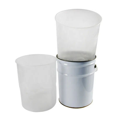 5L poedercoating metalen verf emmer zwart handvat wit kleur