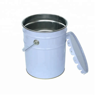 Grijs staal 26 24 Ga open hoofd 5 gallon verf emmer met krullend deksel
