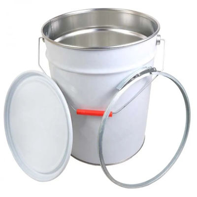 16L drukinkt lege metalen emmer met hefboom slot ring deksel