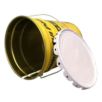 Goud fenolische bekleding open kop stalen emmer 1 Gallon tot 7 Gallon