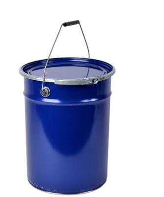 Blauw Open Hoofd 5 Gallon Metalen Emmer Roest Belemmerd