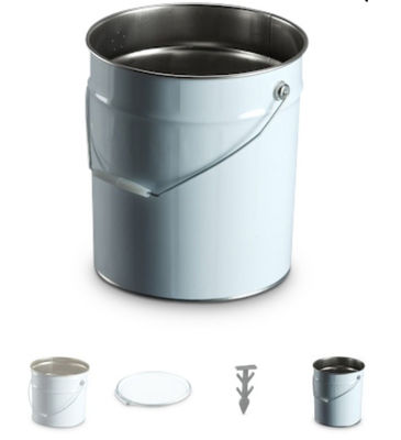 Herbruikbare 16l metalen verf emmer Metalen met hefboom slot ring deksel