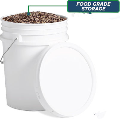 Voedselveilige UV-bestendige plastic emmercontainers met op maat gemaakte afdrukken en op slot