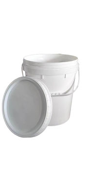 5 liter plastic emmer met wit schroef deksel