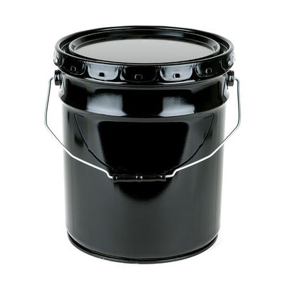 5 Gallon Zwart Staal Crimp Cover Emmer