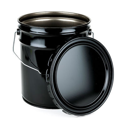 5 Gallon Zwart Staal Crimp Cover Emmer
